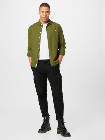 BLEND Regular fit Button Up Shirt in Green