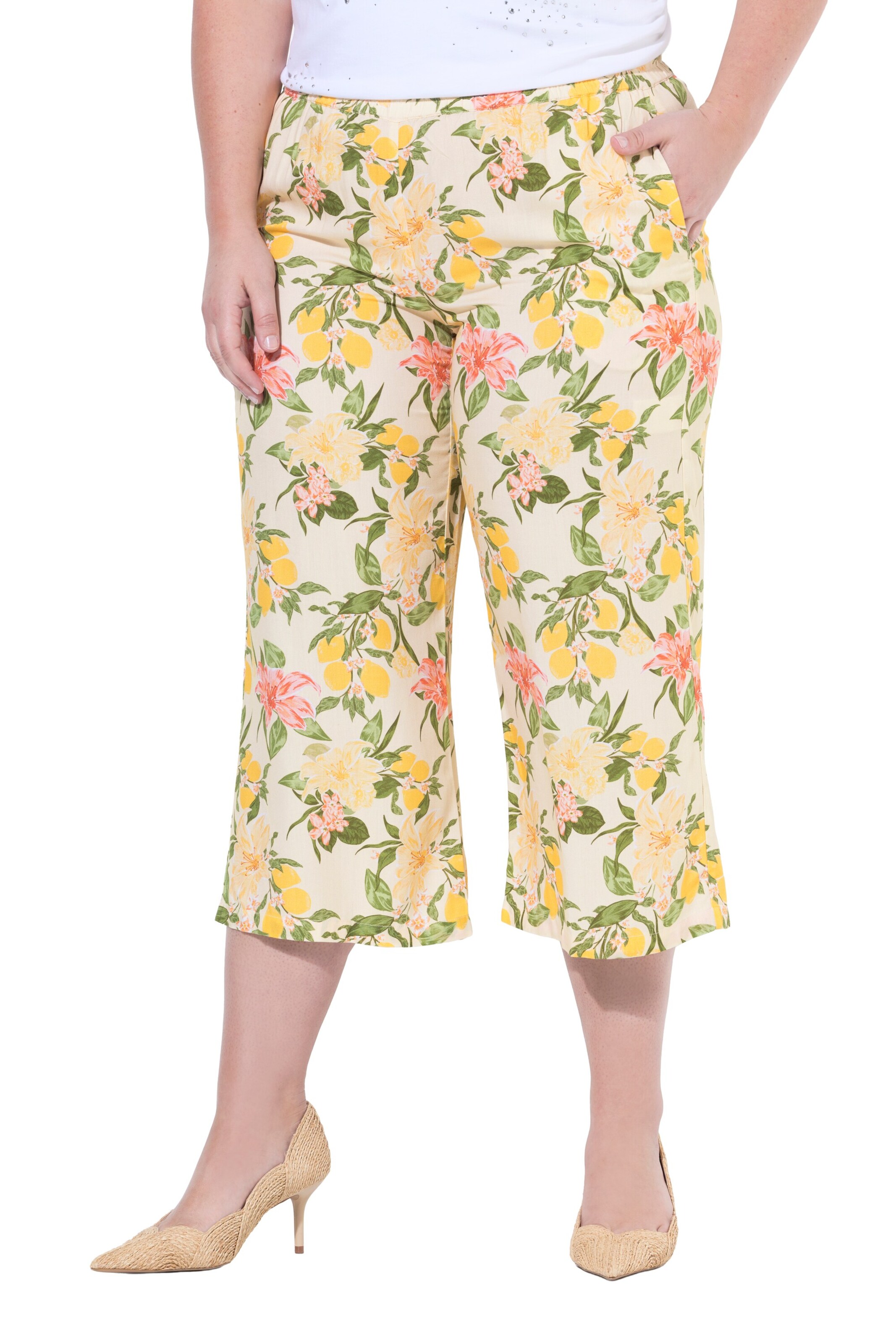 MIAMODA Regular Trousers in Yellow: front