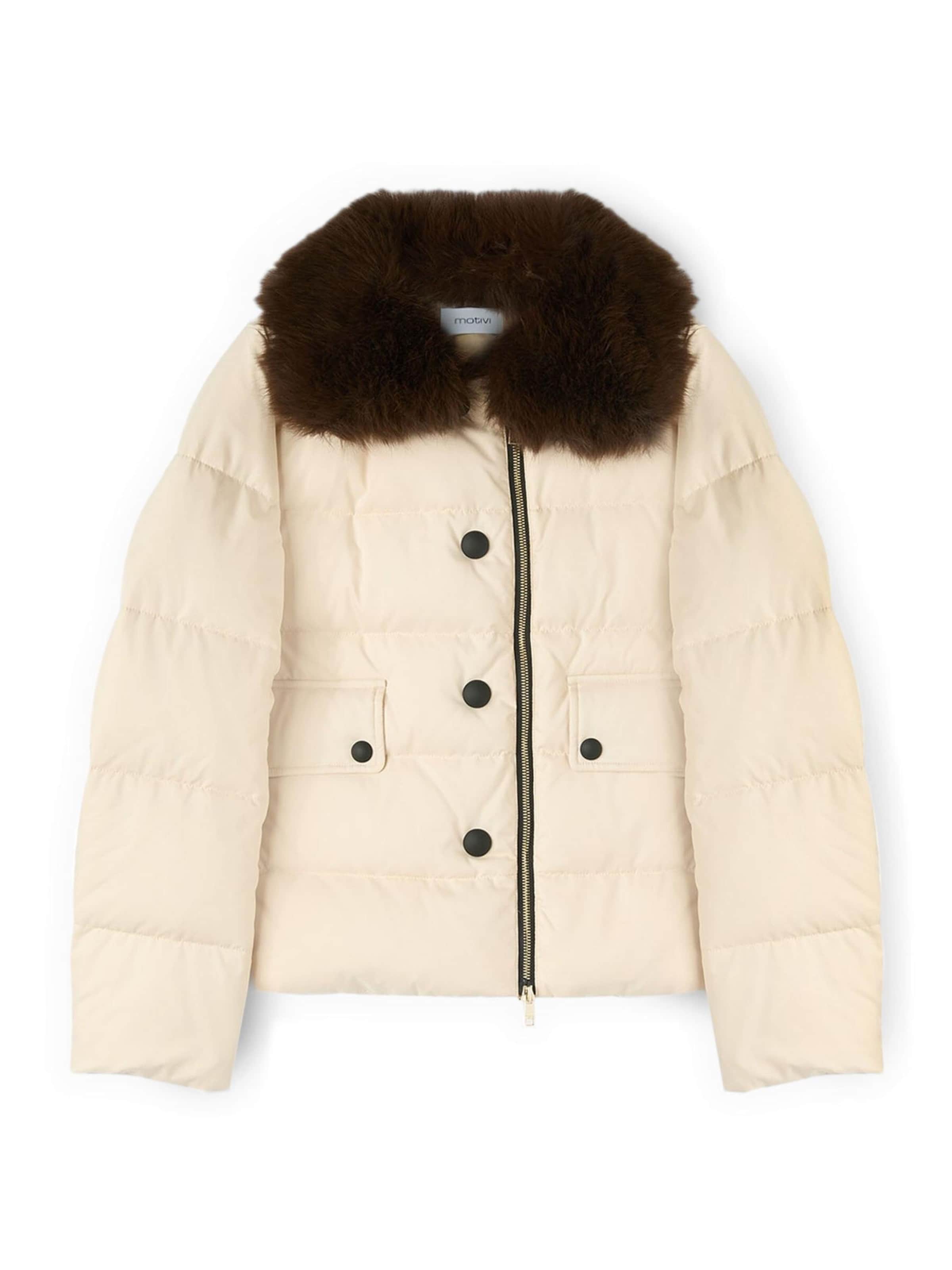 Veste d’hiver MOTIVI en blanc : devant