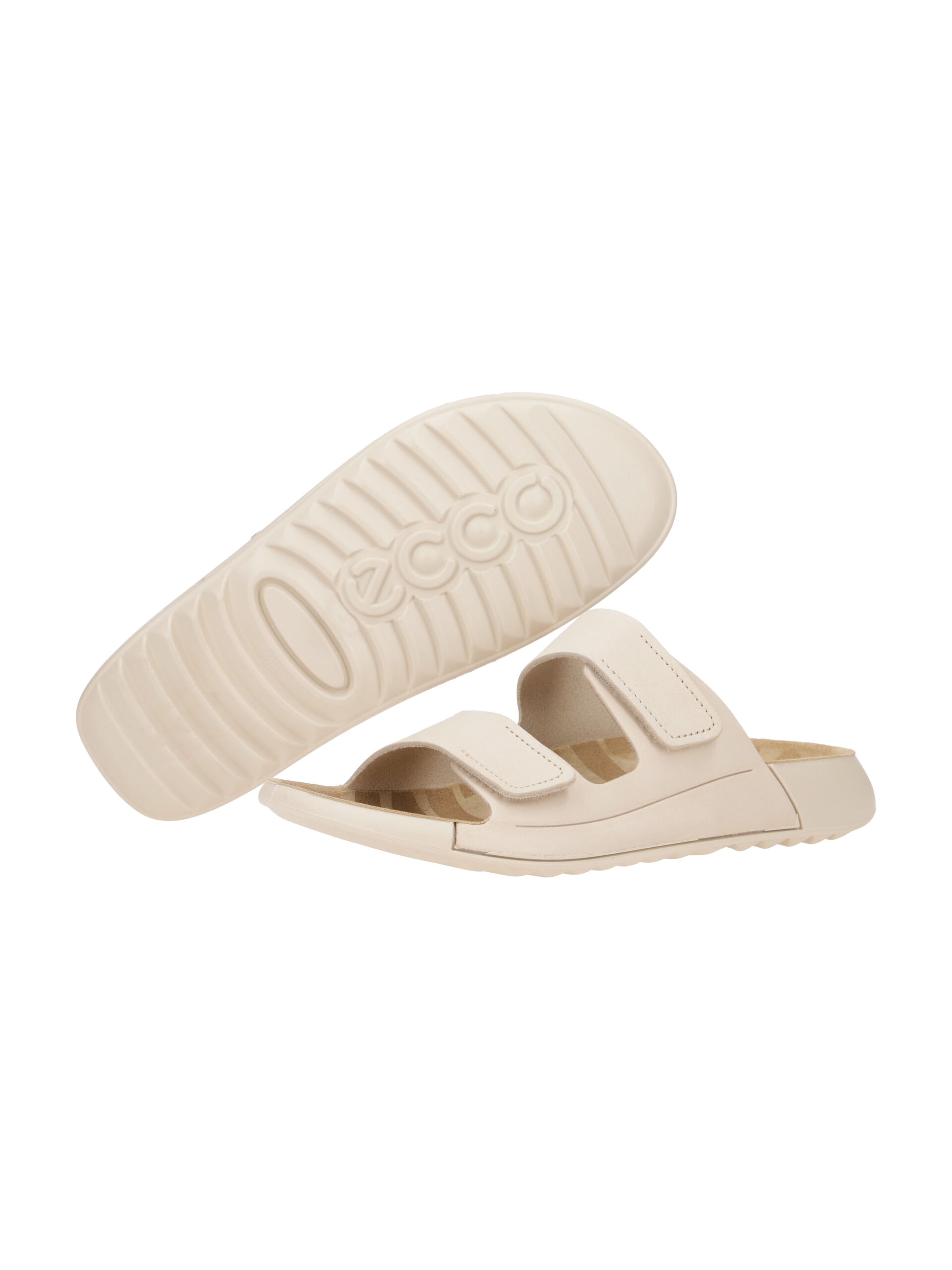 ECCO Pantolette 'Ecco Cozmo Pantolette beige 2fach Klett 206823'‌‌‌‌‌‌‌‌‌ in Beige
