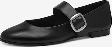 Tamaris Ballet Flats with Strap in Black: front