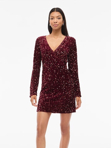 Rochie de cocktail 'VIBELIEVE' de la VILA pe roșu: față