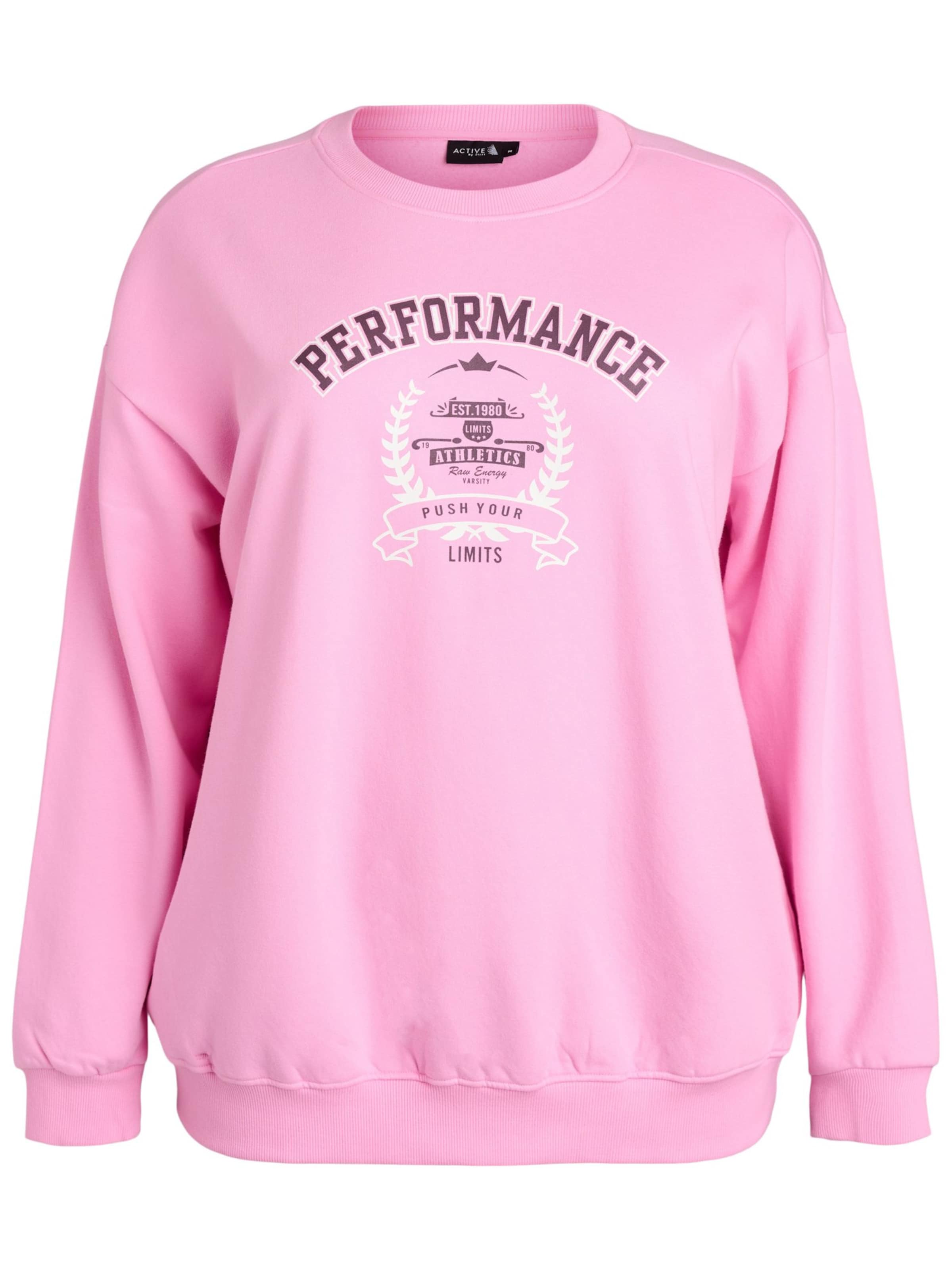 Active by Zizzi Свитшот в Ярко-розовый / Белый, Обзор товара