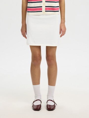 SELECTED Skirt in White: front