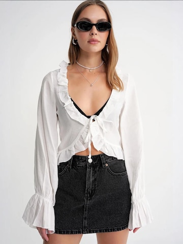 MixRay Blouse in Wit: voorkant