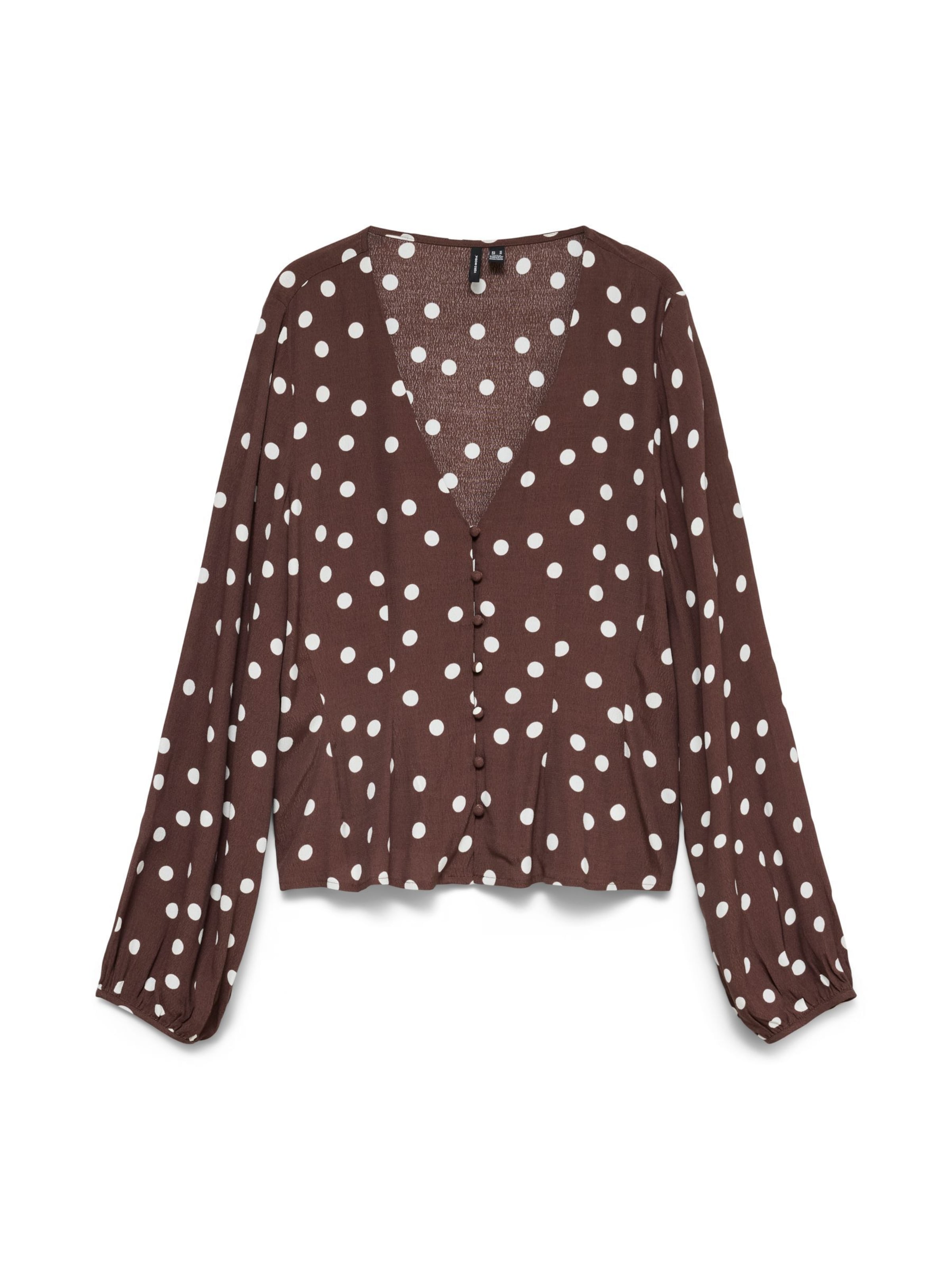 VERO MODA Bluse 'VMElisa' in Braun: Vorderseite