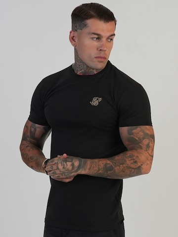 Maglietta di SikSilk in nero: frontale