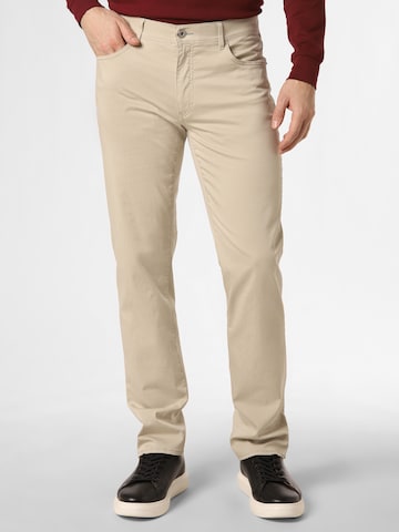 BRAX Regular Broek 'Cadiz' in Beige: voorkant