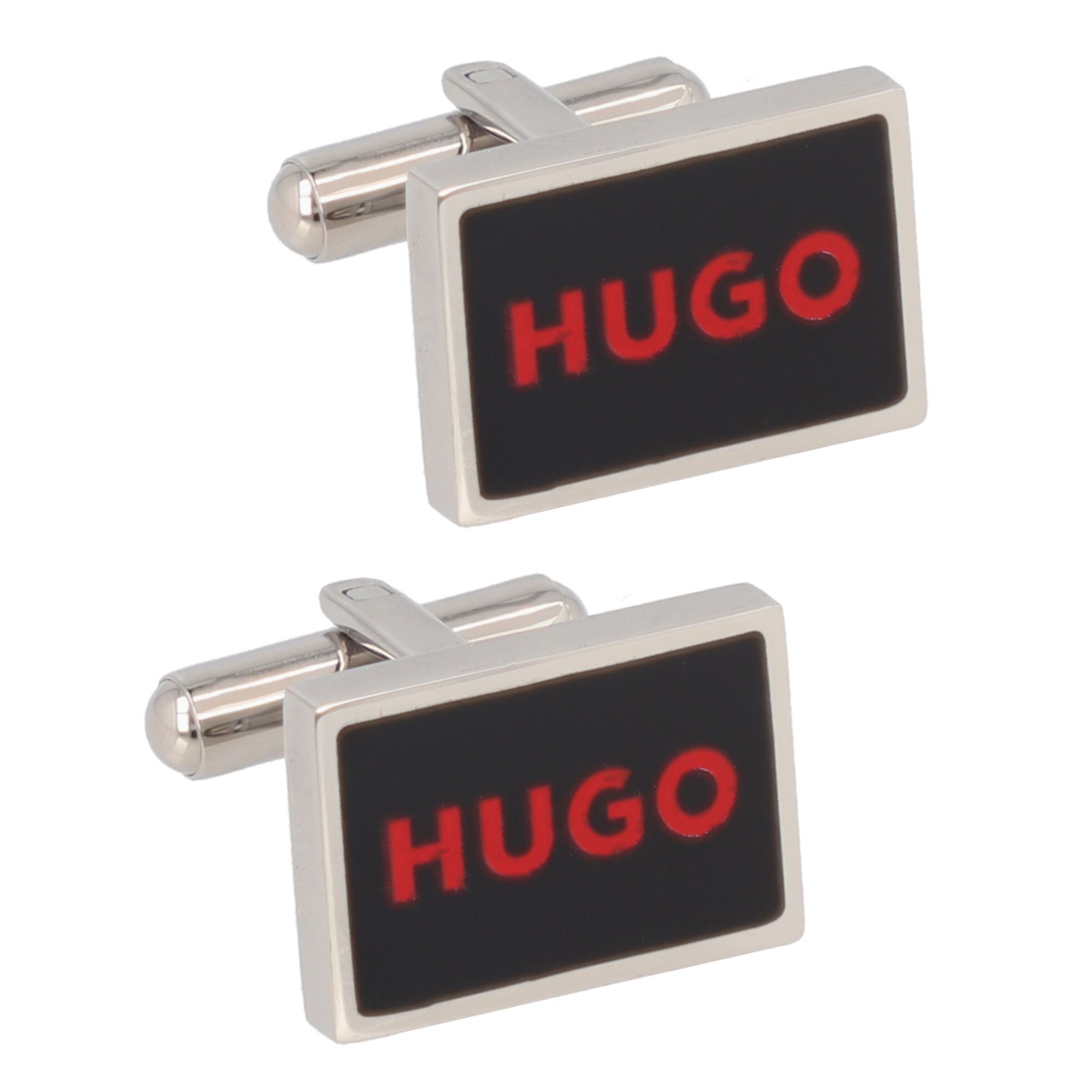 Gemelli da polso di HUGO in nero: frontale