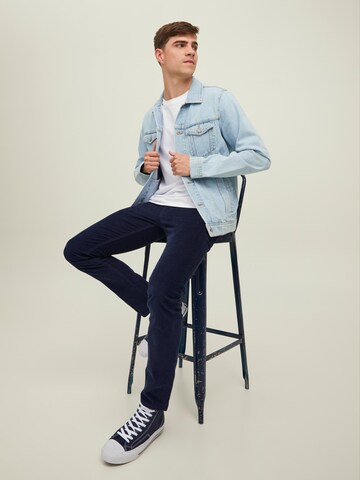 JACK & JONES Slimfit Kalhoty 'GLENN' – modrá