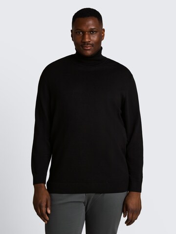 TOM TAILOR Men + Sweater in Black: front
