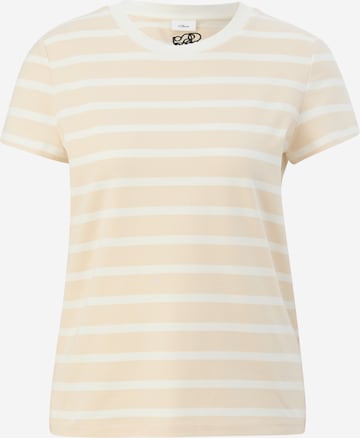 T-shirt s.Oliver BLACK LABEL en beige : devant