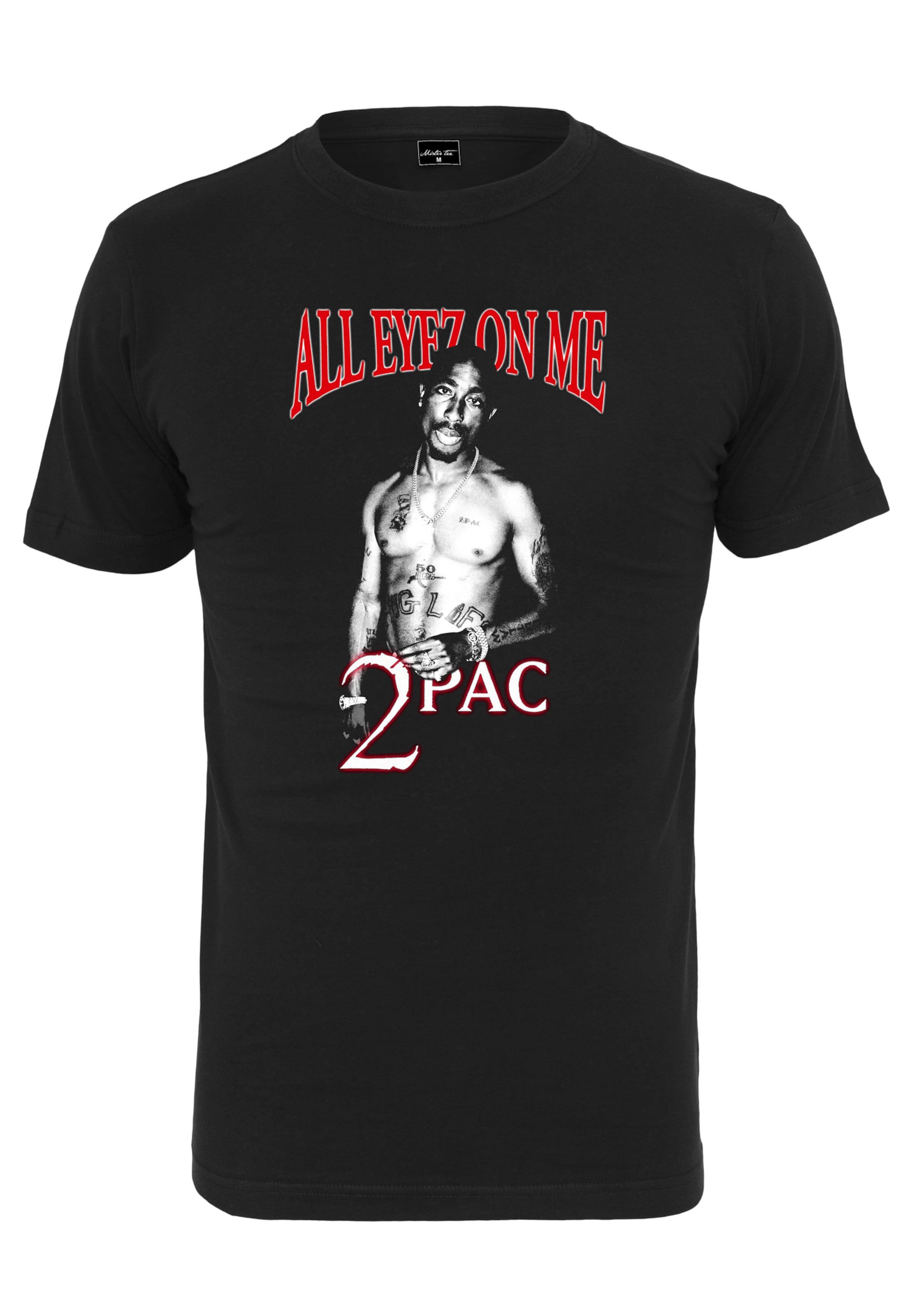 MT Men Shirt 'Tupac Life Goes On Anniversary' in Zwart: voorkant