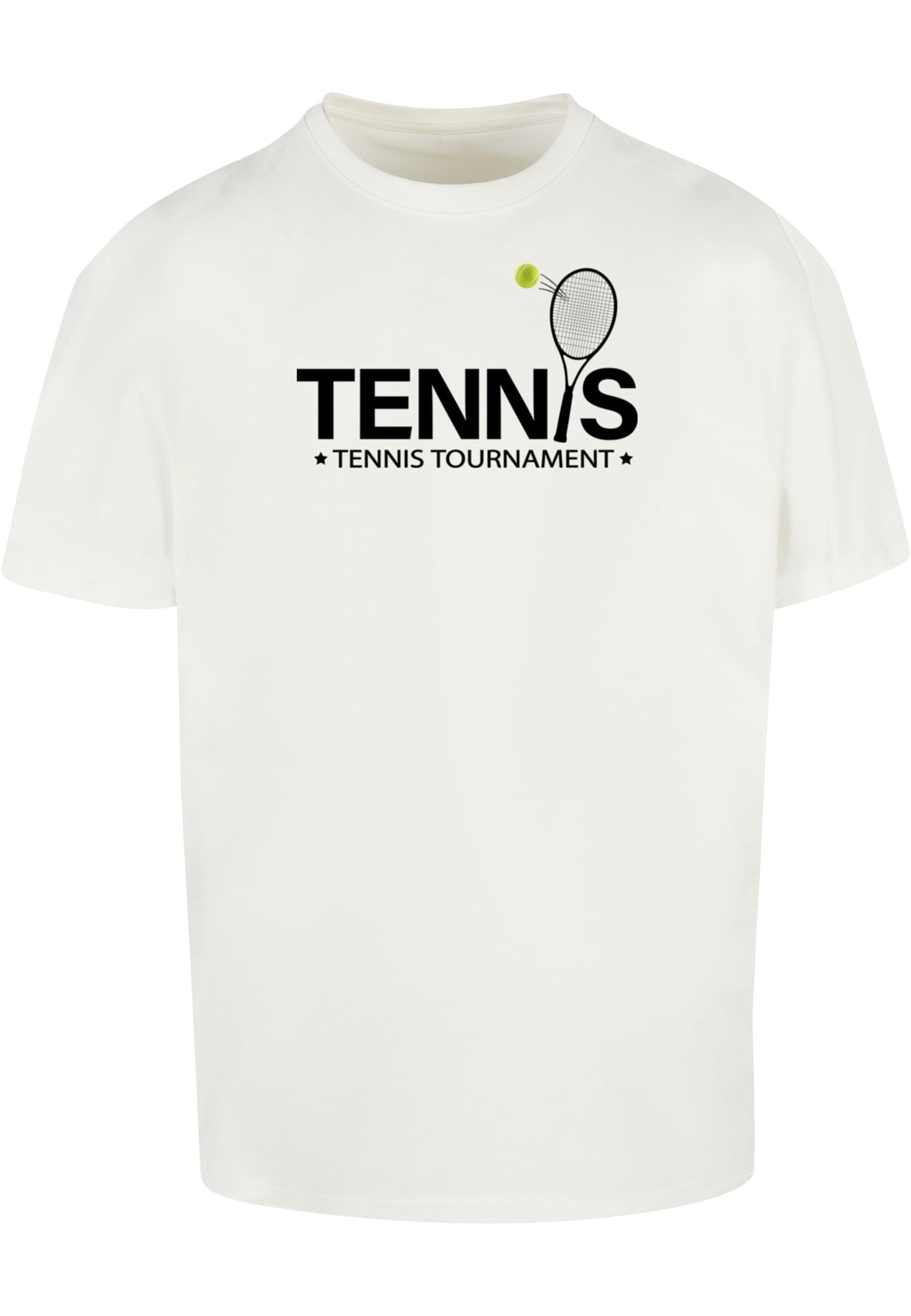 Merchcode Shirt 'Tennis Racket' in White: front
