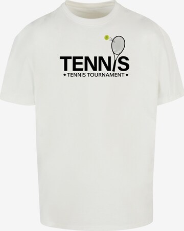 Maglietta 'Tennis Racket' di Merchcode in bianco: frontale