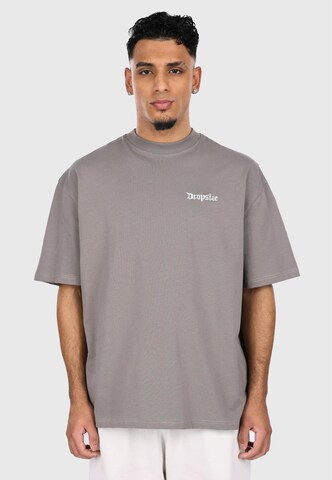 T-Shirt Dropsize en gris : devant