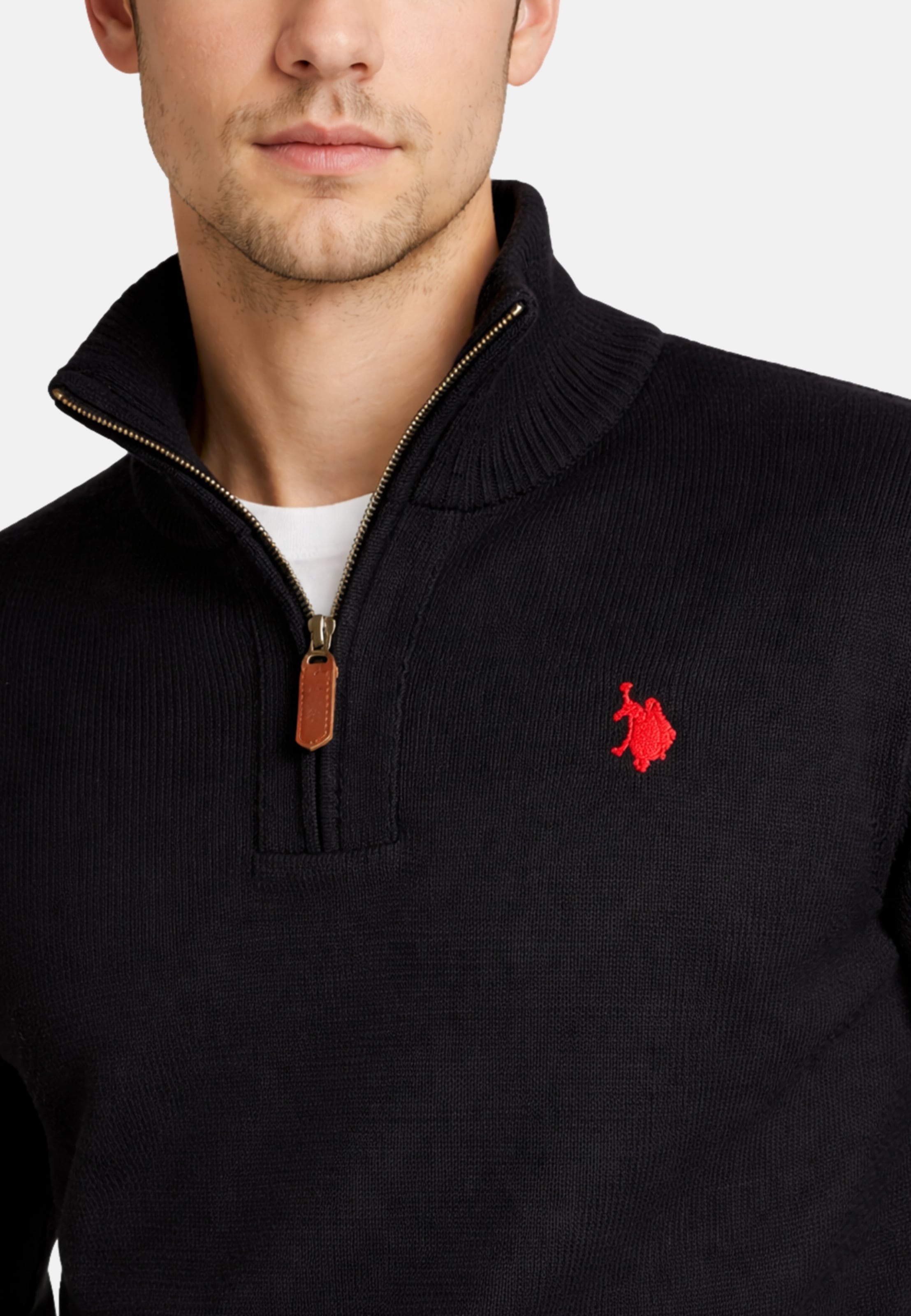 Pullover 'Half Zip' di U.S. POLO ASSN. in nero