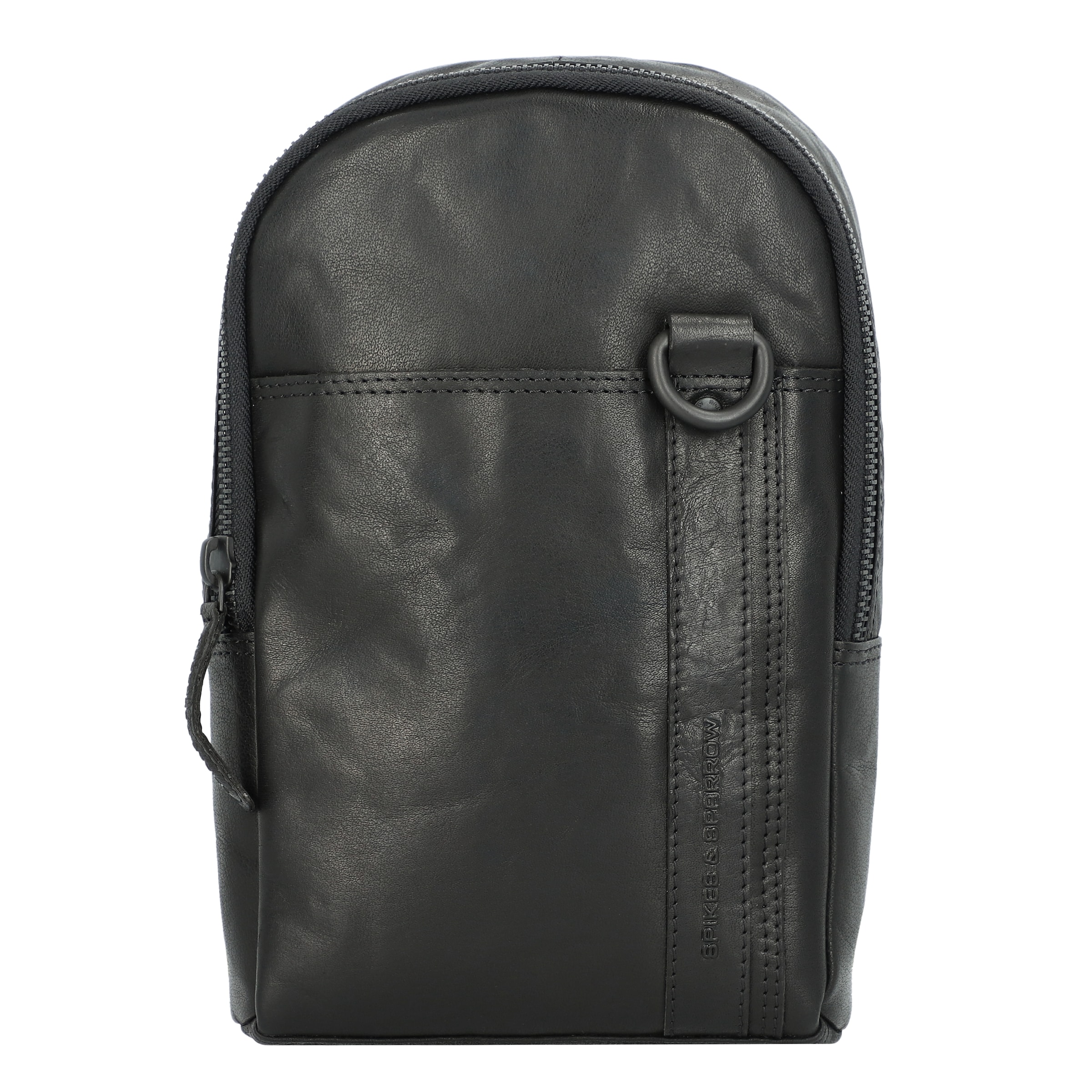 Spikes & Sparrow Umhängetasche 'Bronco' in Schwarz: Vorderseite