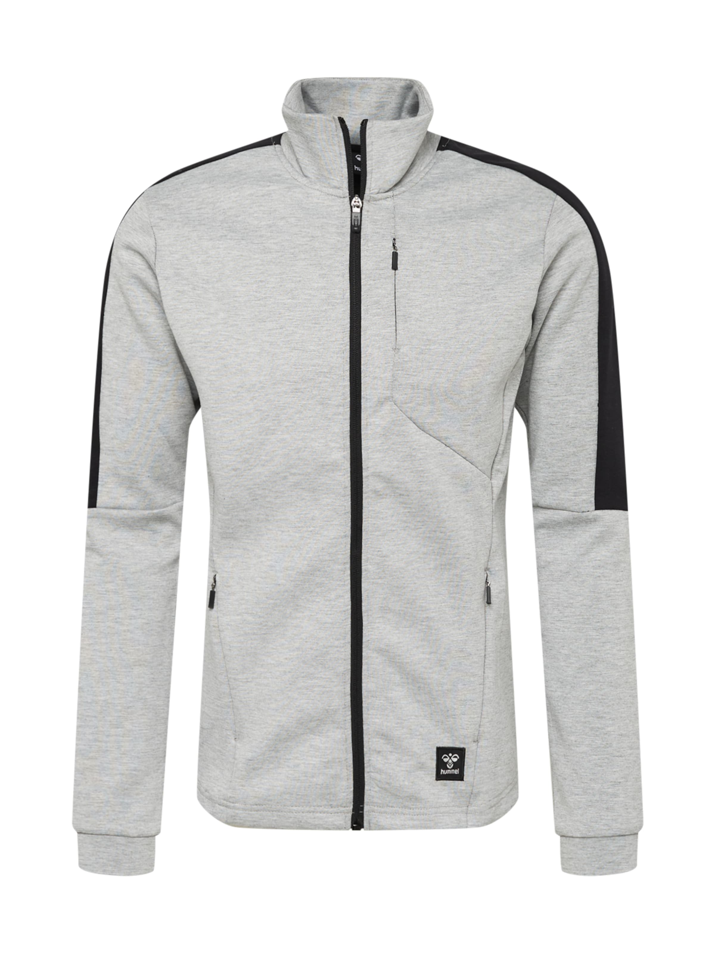 Hummel Sports sweat jacket in Grey: front