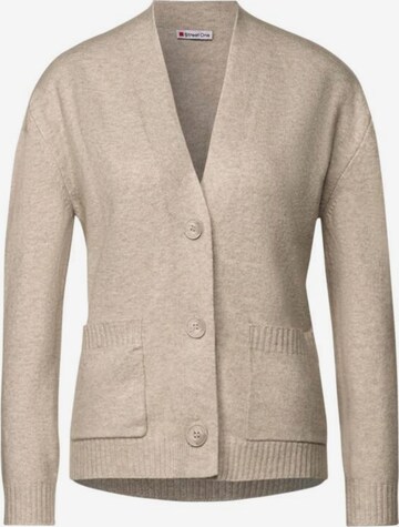 STREET ONE Knit Cardigan in Beige: front