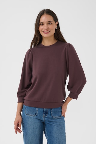 Kaffe Sweatshirt ' Annie ' in Bruin: voorkant