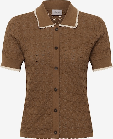 SAINT TROPEZ Cardigan 'SZRonette' i brun: forside