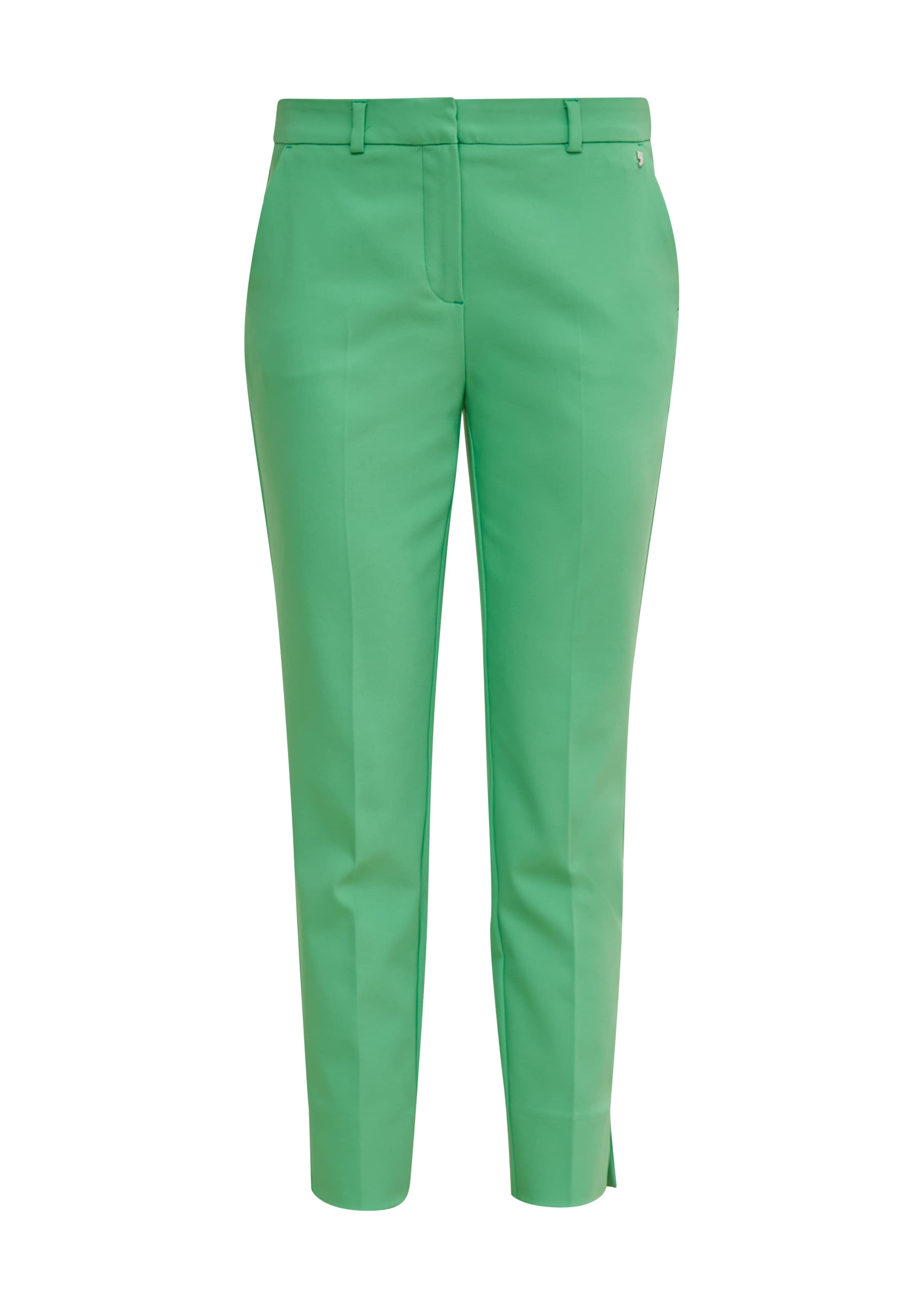 Regular Pantalon à plis COMMA en vert : devant