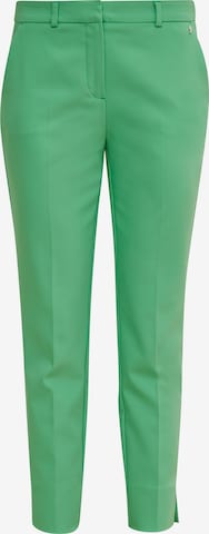 COMMA regular Παντελόνι με τσάκιση σε πράσινο: μπροστά