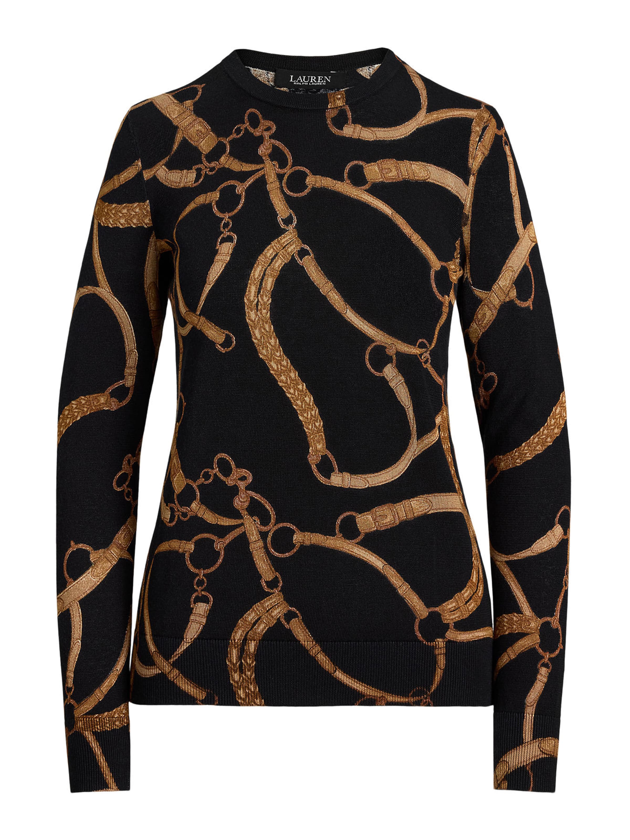 Lauren Ralph Lauren Πουλόβερ σε μαύρο: μπροστά