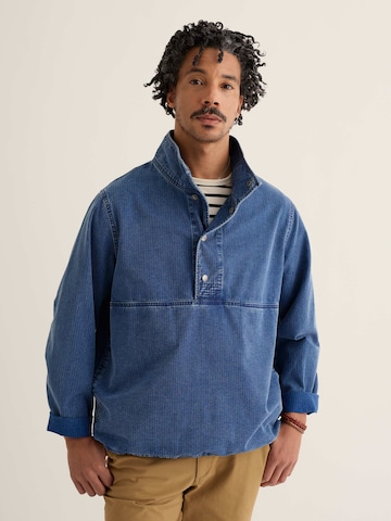 Veste mi-saison 'Boatman Row Smock' Seasalt Cornwall en bleu : devant