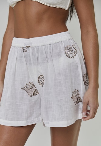 Loosefit Pantalon South Beach en blanc