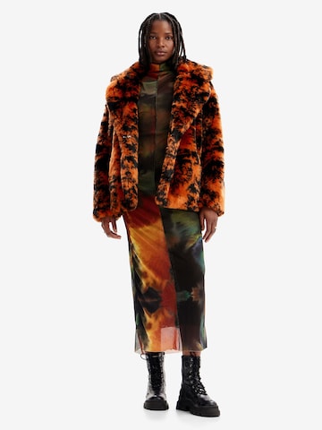 Desigual Winter Coat in Orange