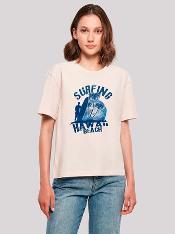 F4NT4STIC Shirt 'Hawaii Surf Beach Summer' in Roze: voorkant