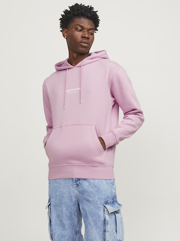 JACK & JONES Свитшот 'JORVESTERBRO' в Ярко-розовый: спереди