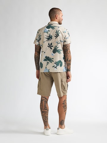 Petrol Industries Regular fit Button Up Shirt 'Pulsar' in Beige