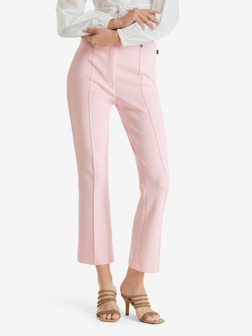 Marc Cain Flared Pants in Pink: front