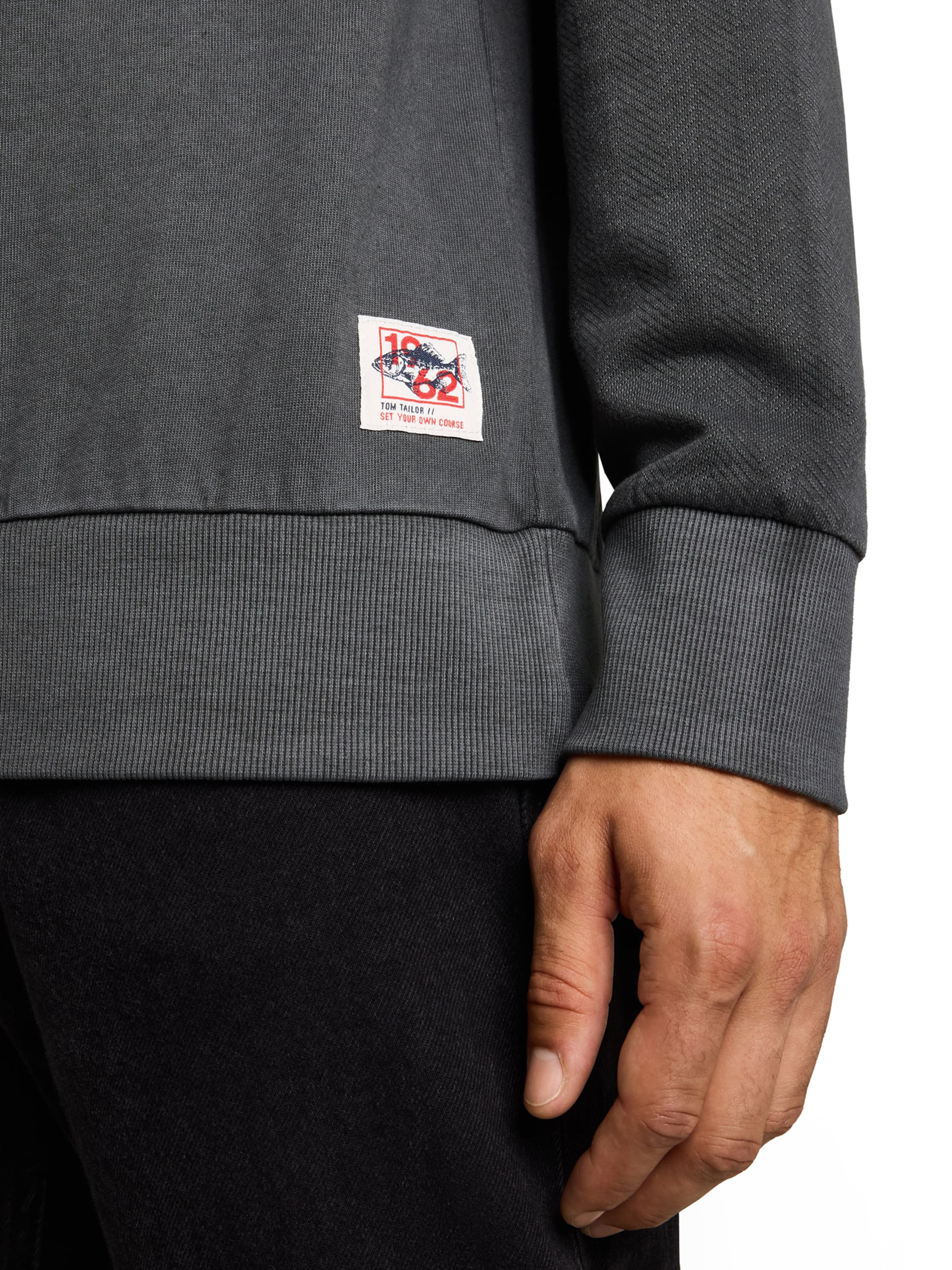 TOM TAILOR Sweatshirt in Grau