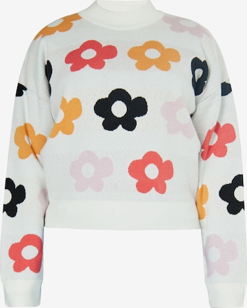 swirly Sweater in White: front
