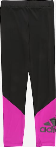 Skinny Pantalon de sport ADIDAS PERFORMANCE en noir : devant