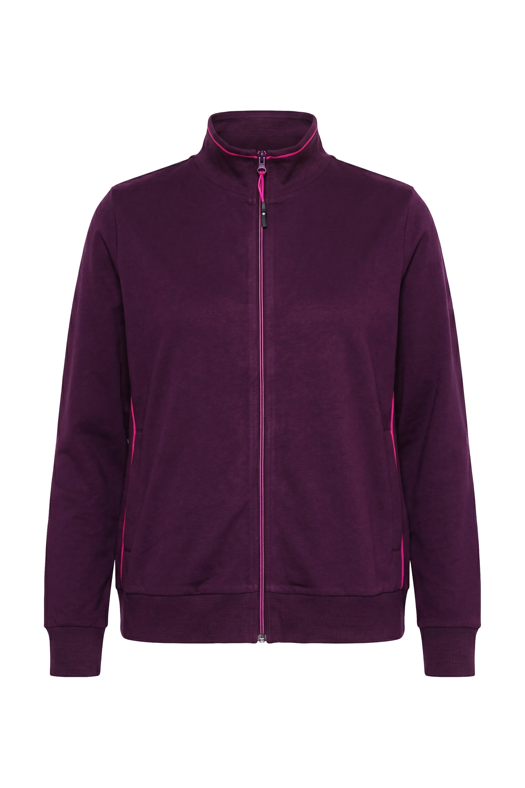 Ulla Popken Sweatjacke in Lila: Vorderseite