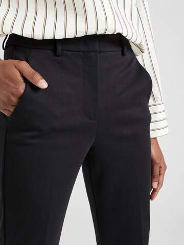 Max Mara Leisure Regular Trousers with creases 'FARAD' in Black