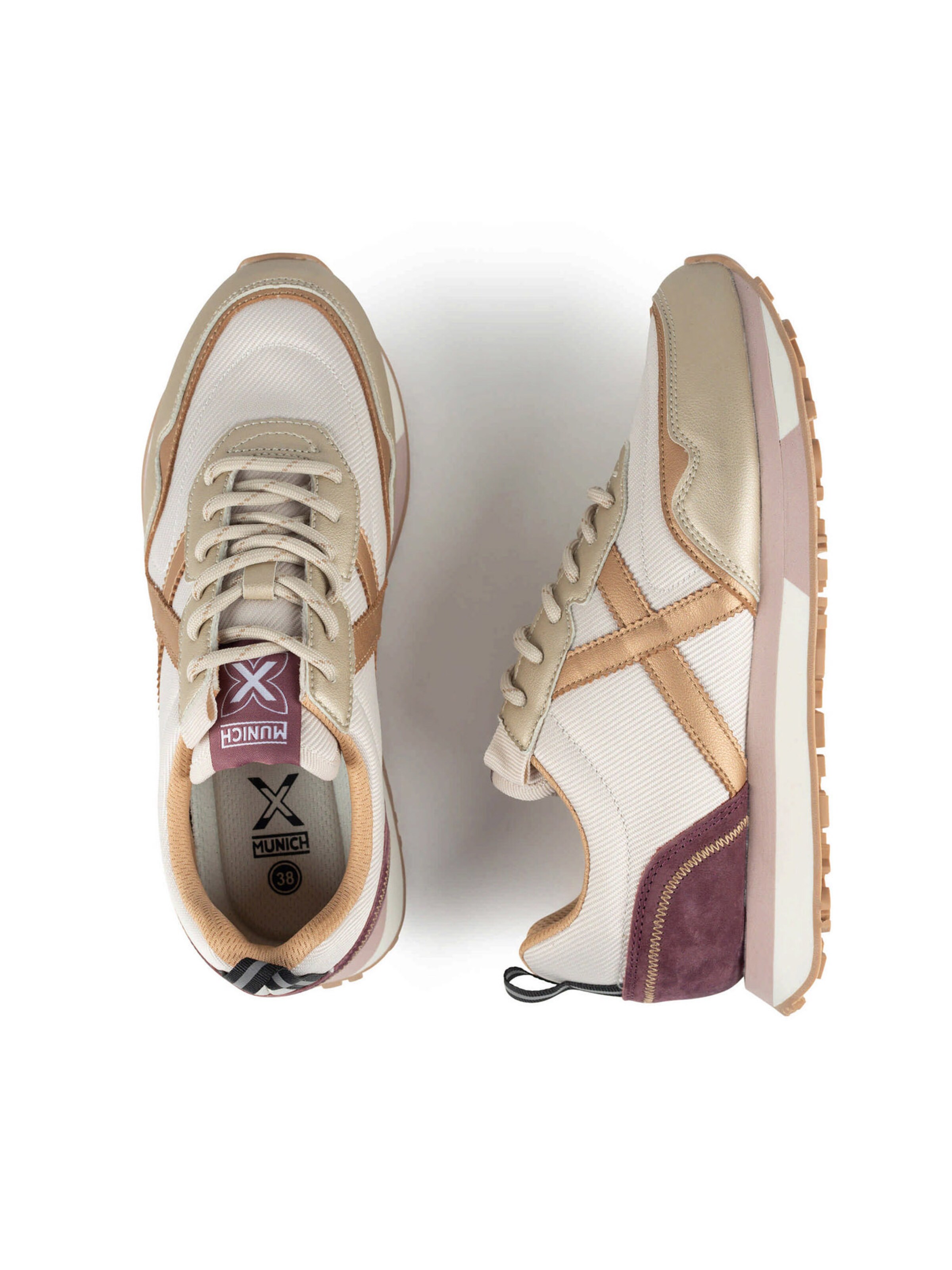 Sneaker bassa 'NEXT' di MUNICH in beige: superiore