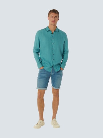 No Excess Regular fit Button Up Shirt in Blue