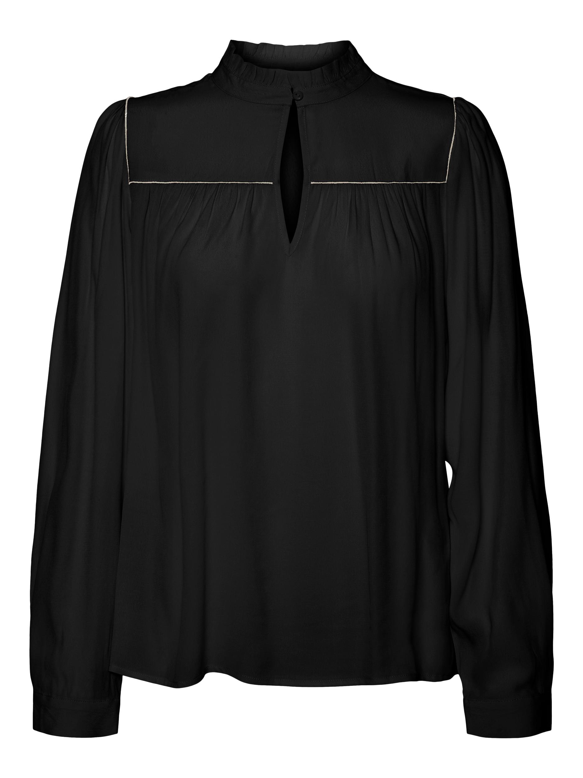 Odzież Bardziej zrównoważony VERO MODA Bluzka Asther w kolorze Czarnym 