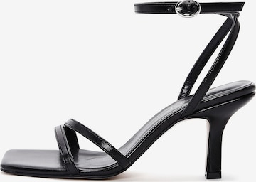 Derimod Sandaalit ' Imitation Leather High Heel Sandals ' värissä musta: etupuoli