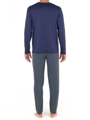 HOM Long Pajamas 'Eze' in Blue