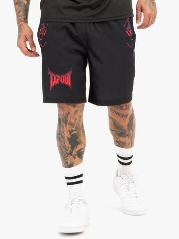 Loosefit Pantalon fonctionnel Tapout en noir : devant