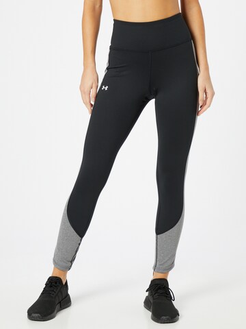 UNDER ARMOUR Skinny Sports trousers in Black: front