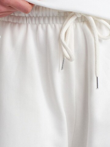 Dilvin Wide leg Workout Pants in White