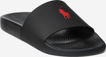 melns Polo Ralph Lauren Ādas čības: no priekšpuses